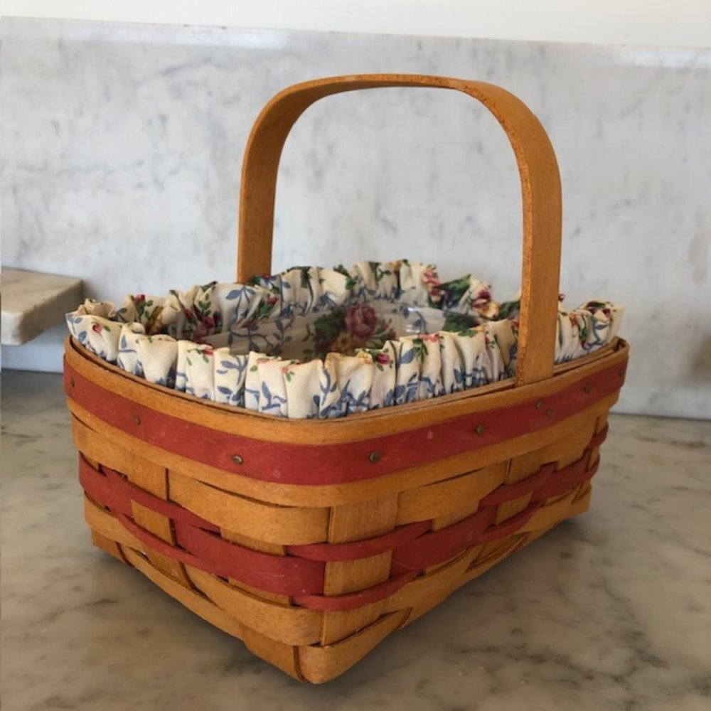 LONGABERGER MOTHER'S DAY 1994 Basket, Liner & Protector